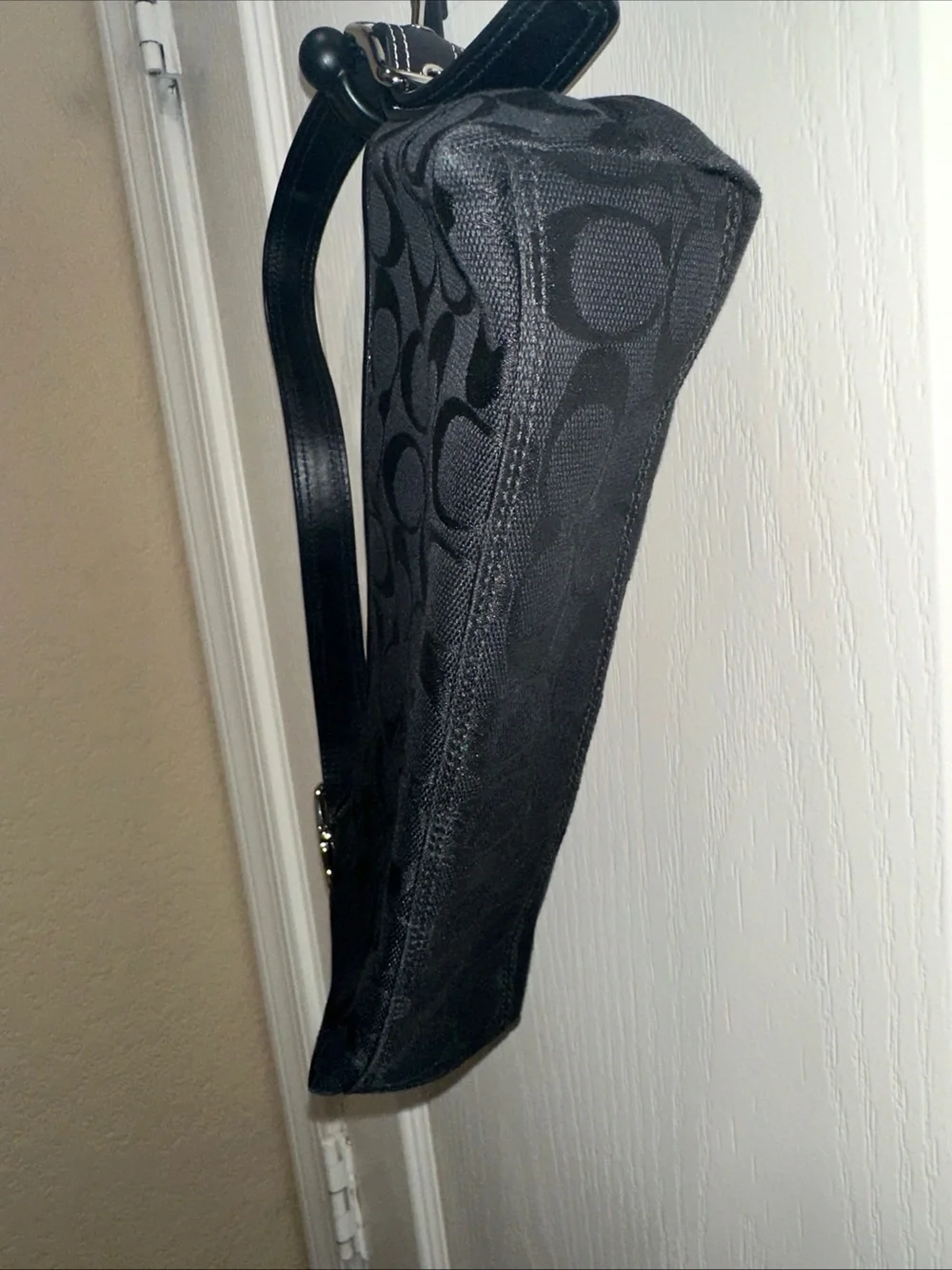 Coach Black Signature Jacquard Shoulder Bag